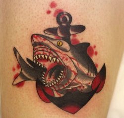 что означает тату якорь и акула | Дзен