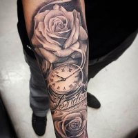 Татуировка на предплечье часы (69 фото)