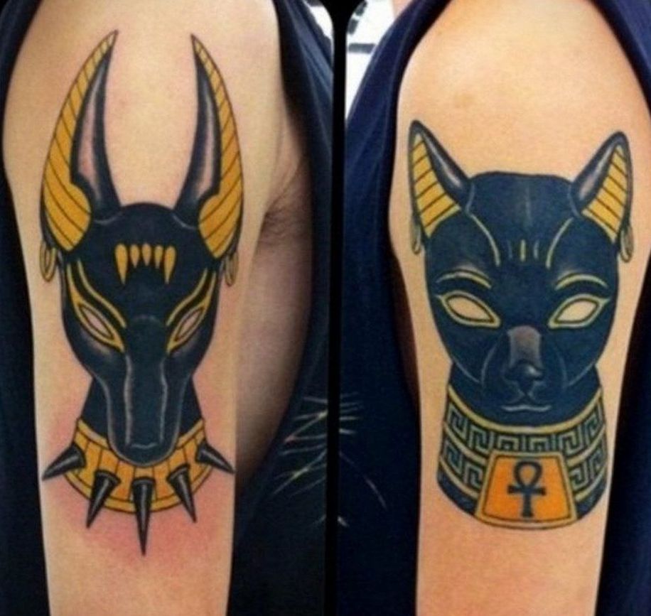 Anubis and bastet tattoo