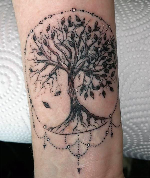 ethereal tree tattoos